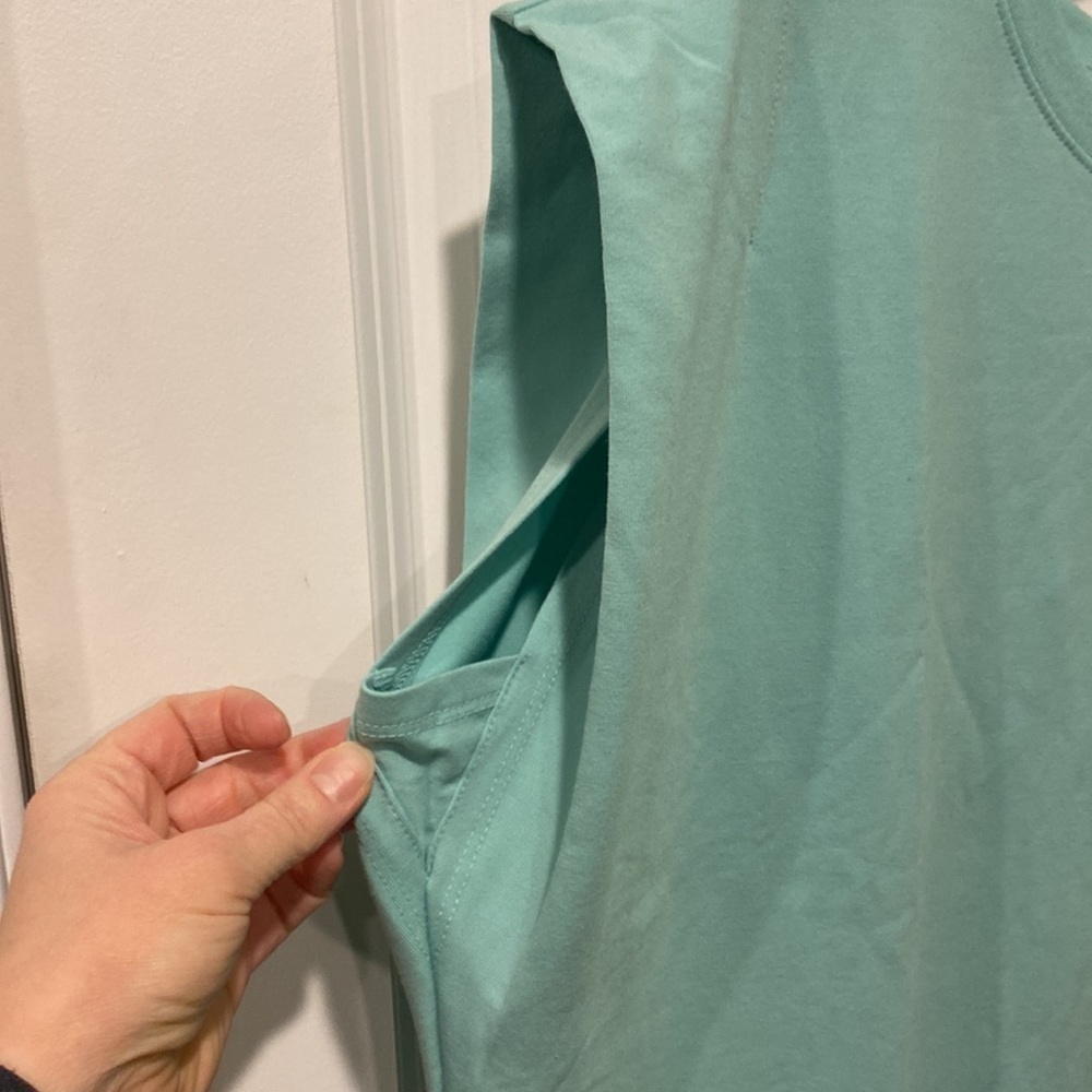 A New Day Sleeveless Tee Shirt Dress NWT Teal - Picture 7 of 11